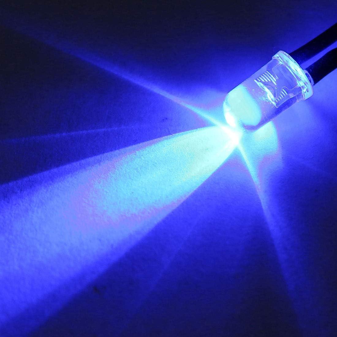 30 LEDs Pre Cableados 5mm uxcell - Rojo, Azul, Naranja, Verde, Blanco, Rosa