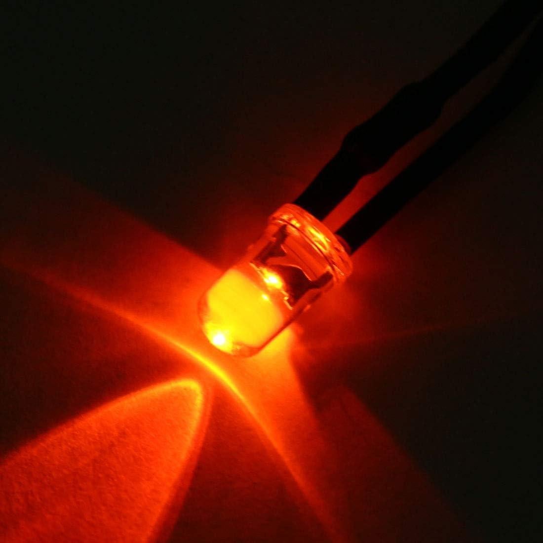 LED Pre Cableado 5mm Rojo uxcell - 3 Piezas, 20cm DC 3-5V