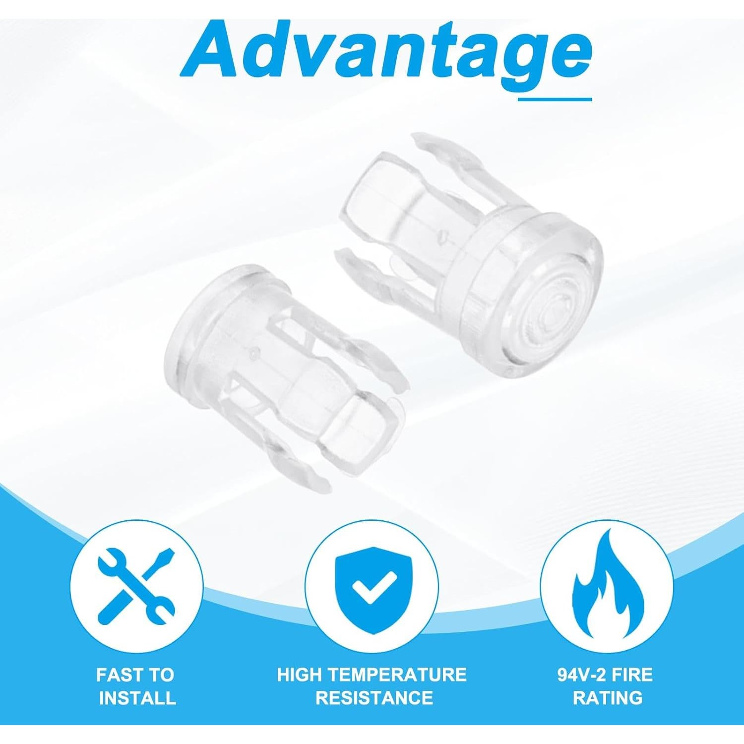 Soporte LED Transparente PATIKIL 3mm/5mm Paquete 60 Piezas