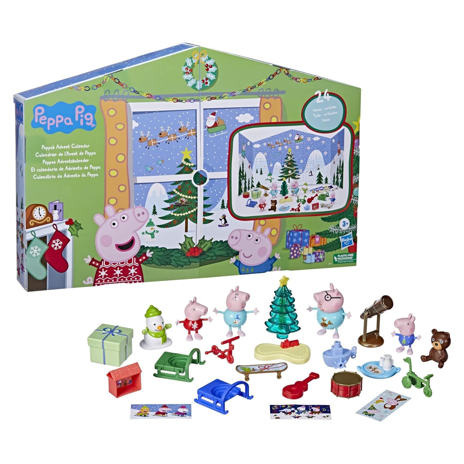 Calendario de Adviento Peppa Pig con 24 Juguetes Sorpresa