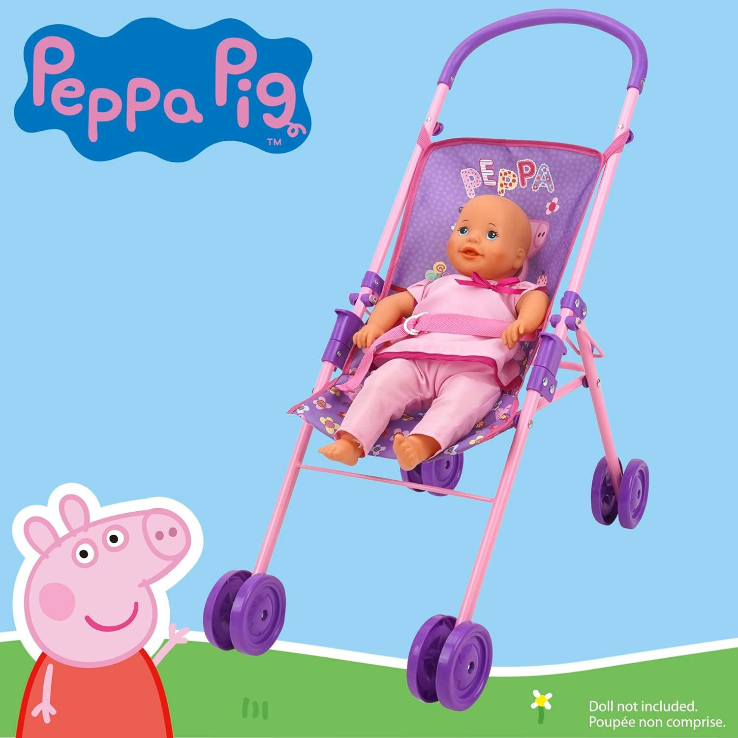 Set Peppa Pig Paseo y Alimentación 8 Piezas - Morado/Rosa