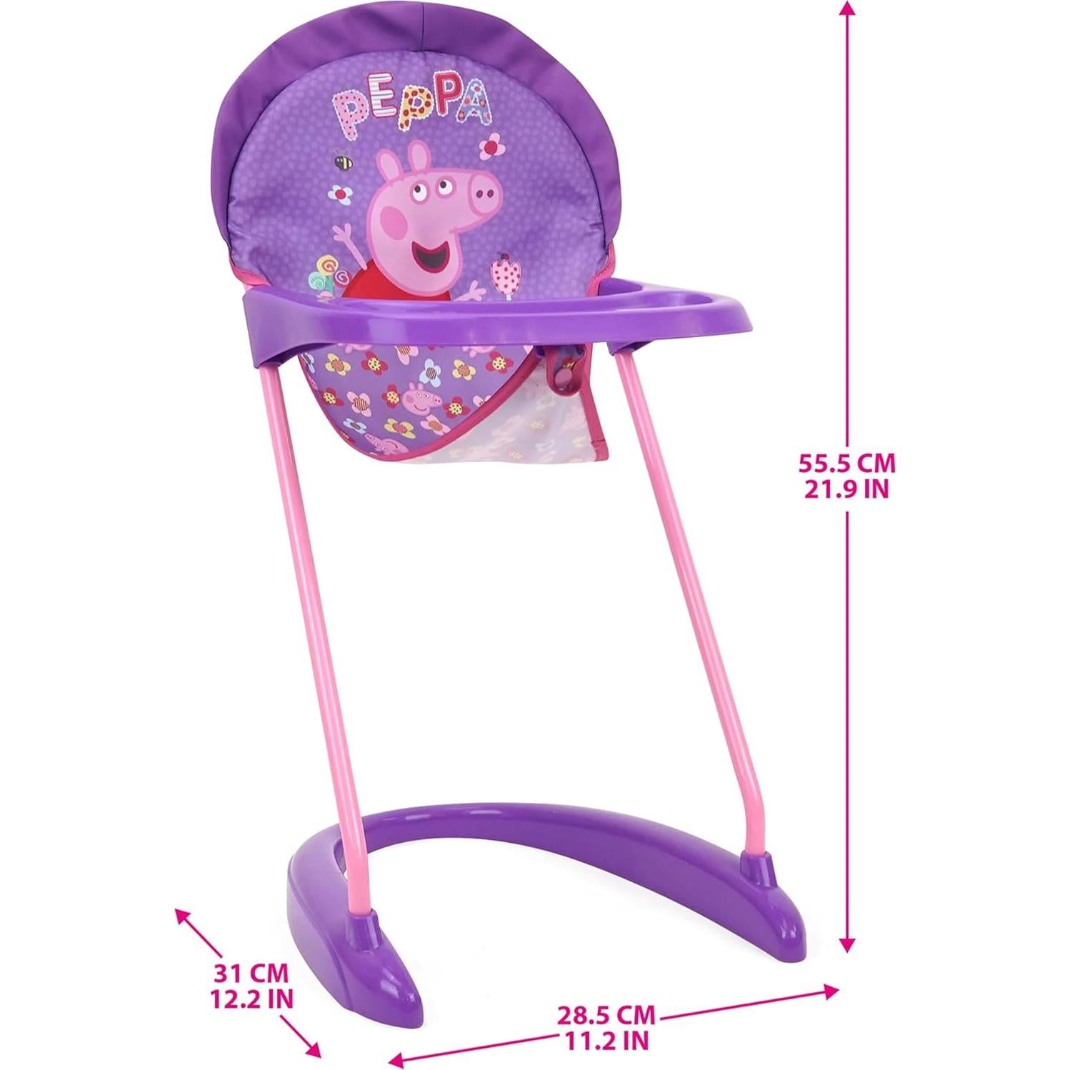Set Peppa Pig Paseo y Alimentación 8 Piezas - Morado/Rosa
