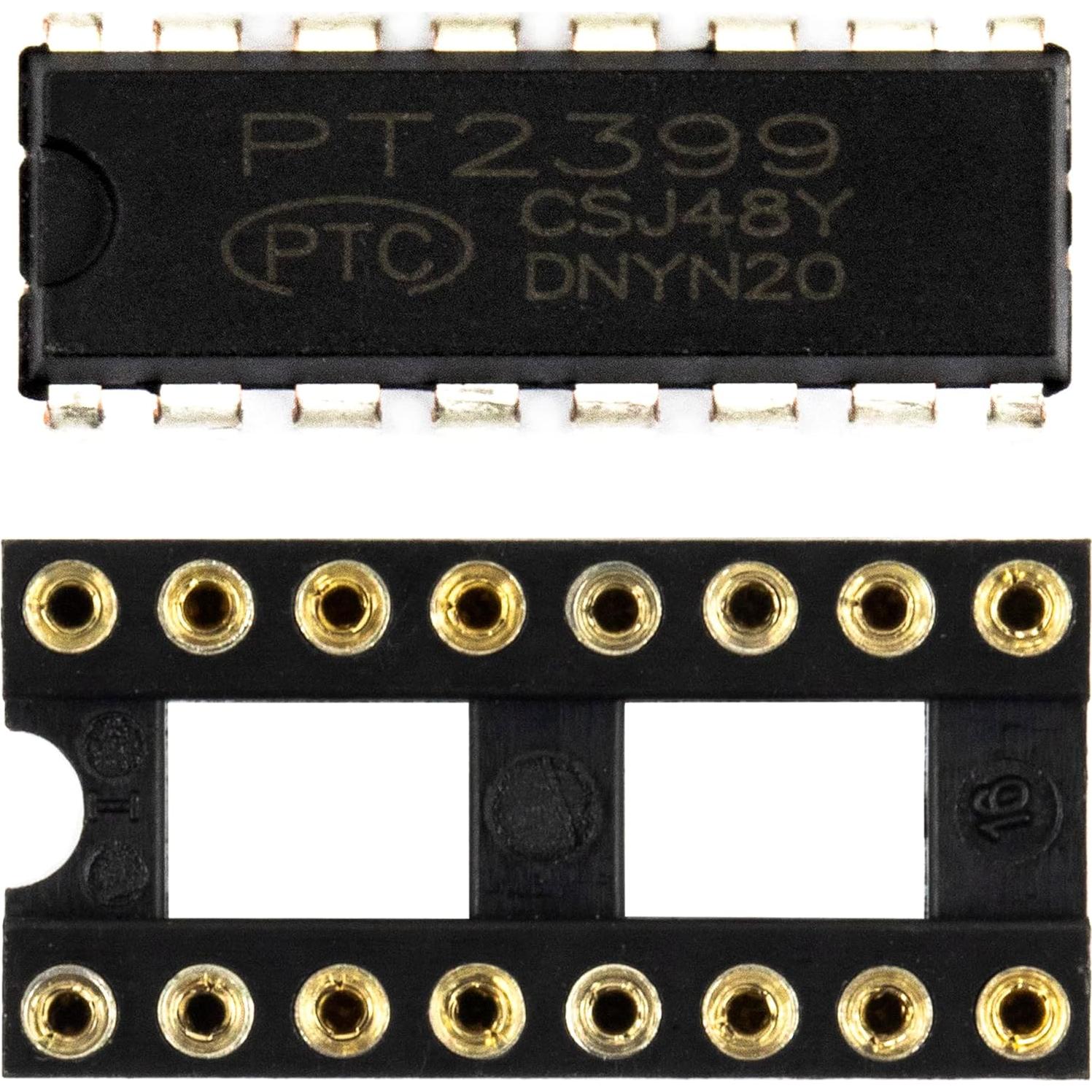 Circuito Integrado de Eco PT2399 - 10 Piezas con Zócalo DIP-16