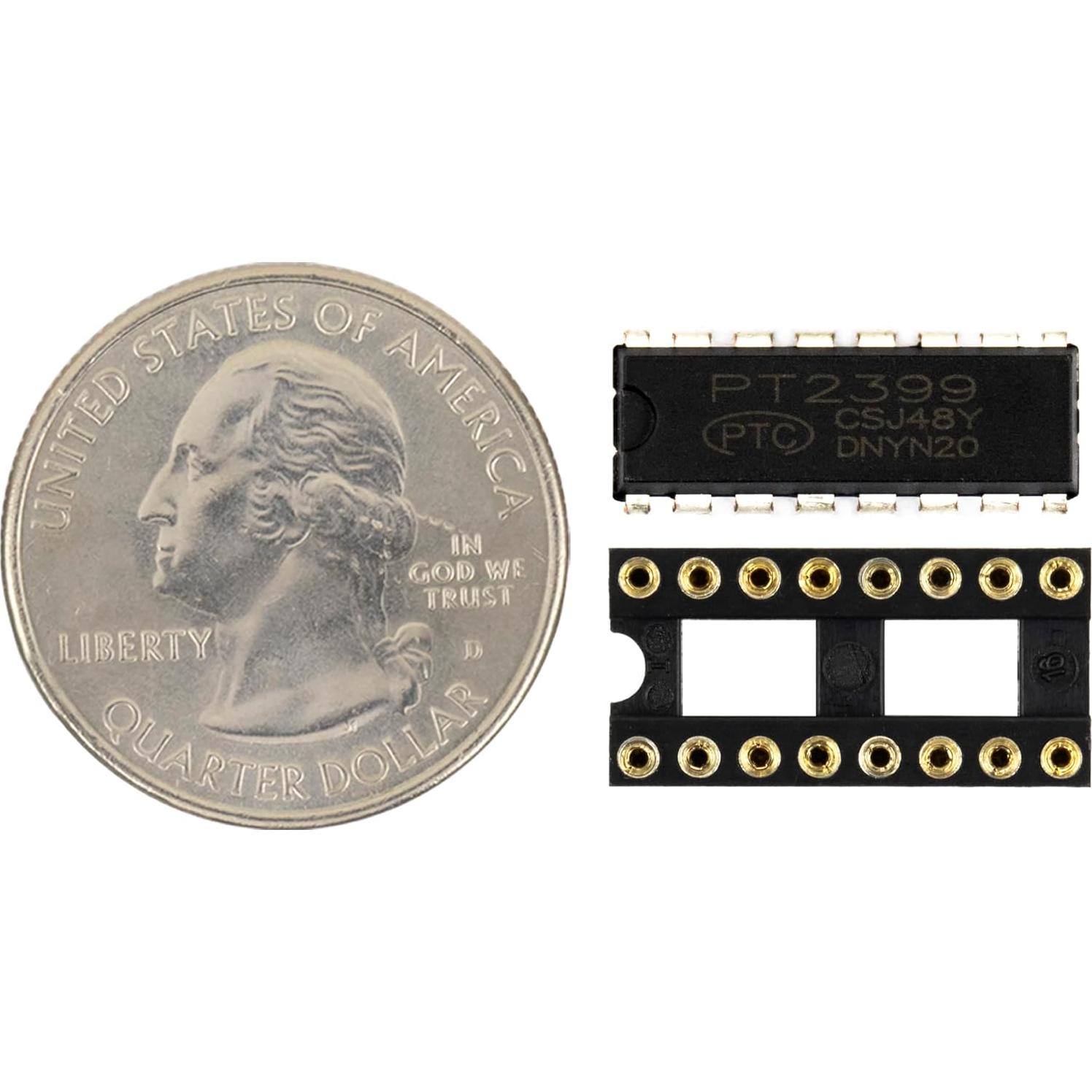 Circuito Integrado de Eco PT2399 - 10 Piezas con Zócalo DIP-16