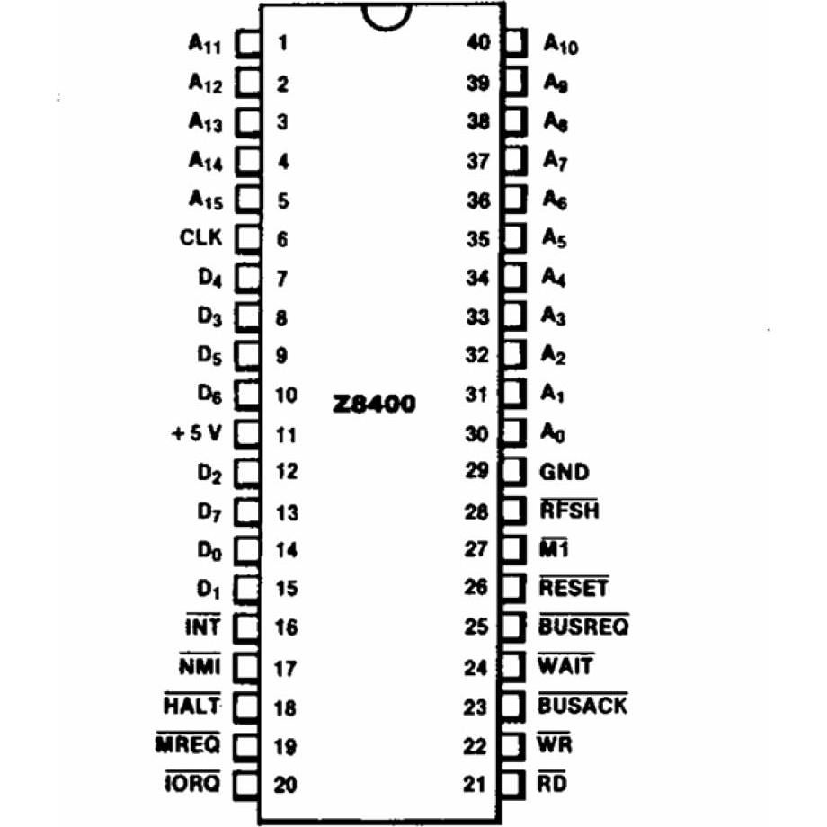 Microprocesador Z80 Z84C0020PEC 20MHz 8 bits - 2 Pcs
