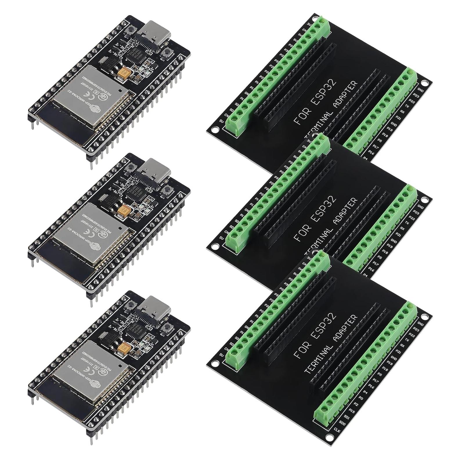 Set de 3 Placas de Desarrollo ESP32 38Pin Tipo C + Expansión