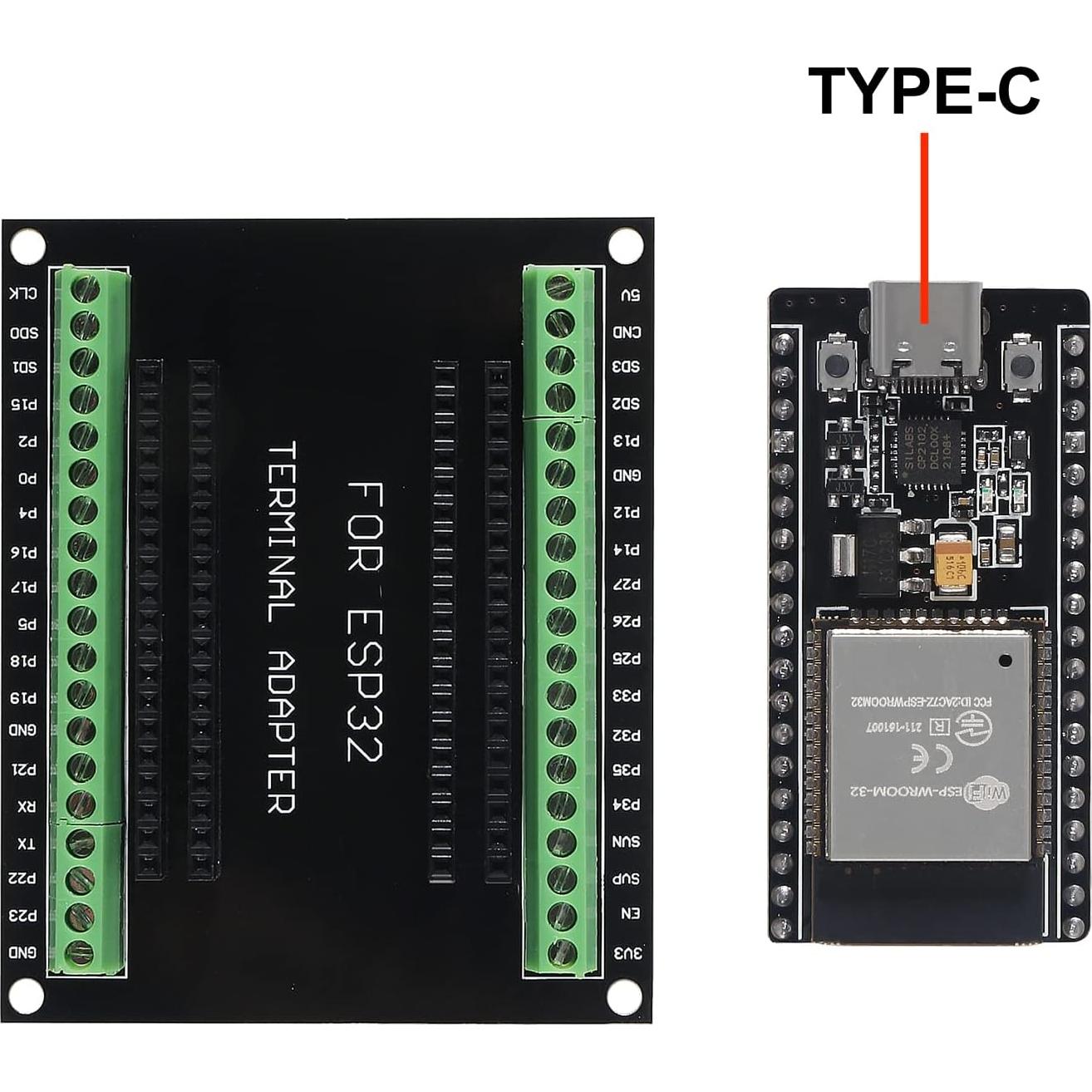 Set de 3 Placas de Desarrollo ESP32 38Pin Tipo C + Expansión