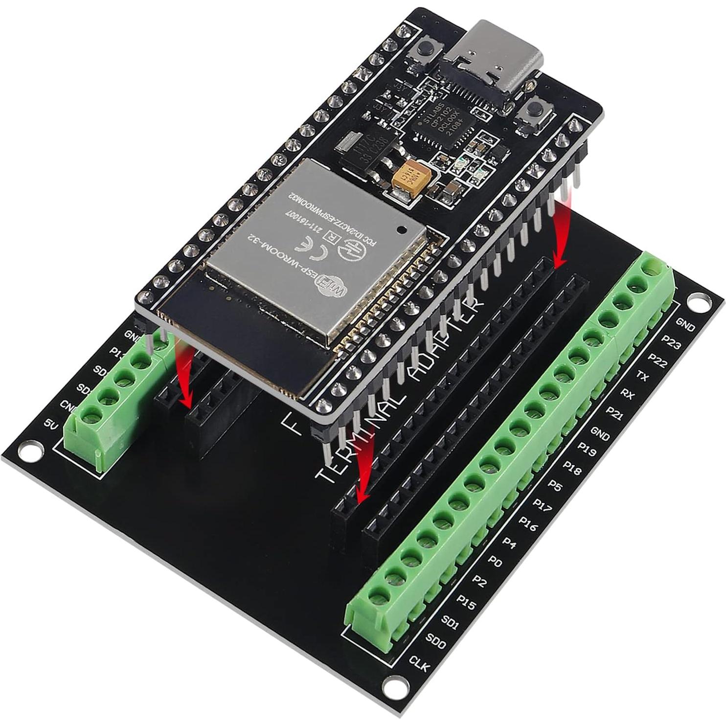 Set de 3 Placas de Desarrollo ESP32 38Pin Tipo C + Expansión