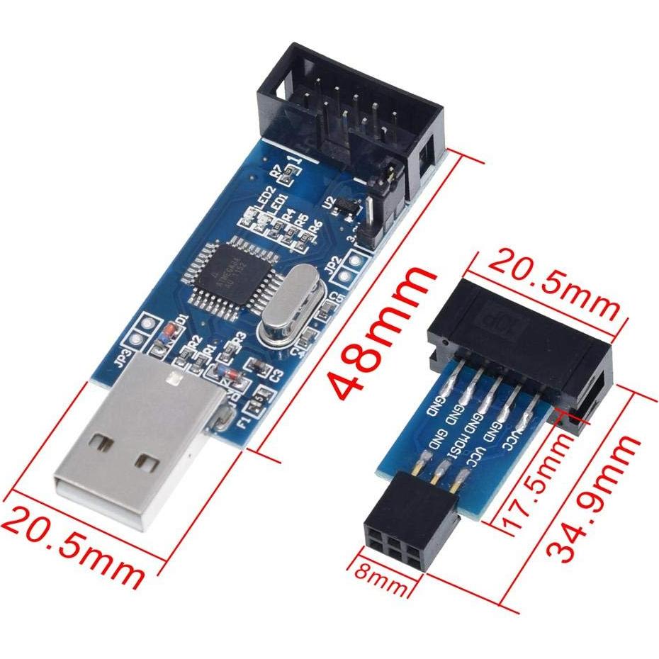 Programador USBasp POLISI3D para Microcontroladores AVR 10.19cm