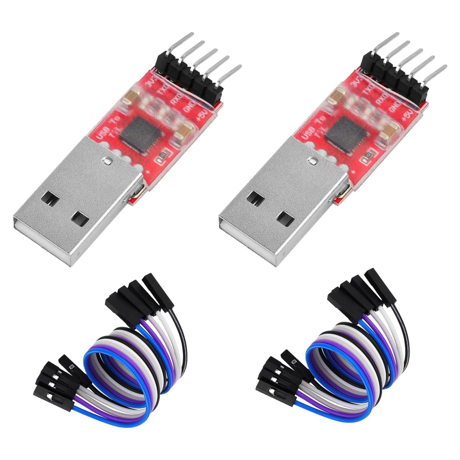 Adaptador USB a TTL CP2102 YELUFT 3.3V 5V 2PCS con Cable