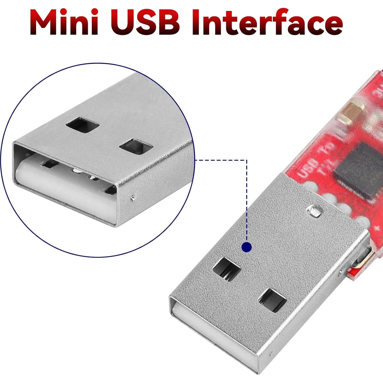 Adaptador USB a TTL CP2102 YELUFT 3.3V 5V 2PCS con Cable