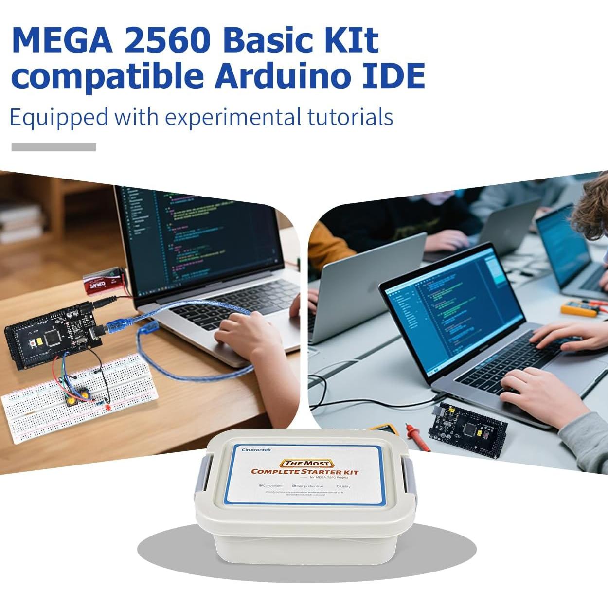 Kit de Inicio MEGA 2560 Cirutrontek con Tutorial y Proyectos