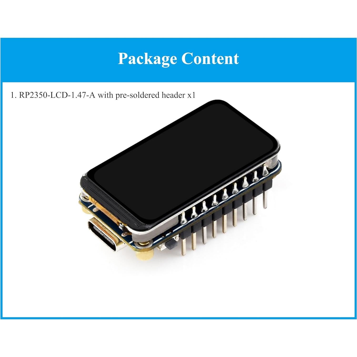 Placa de Desarrollo UeeKKoo RP2350 LCD 1.47" 172x320 RGB