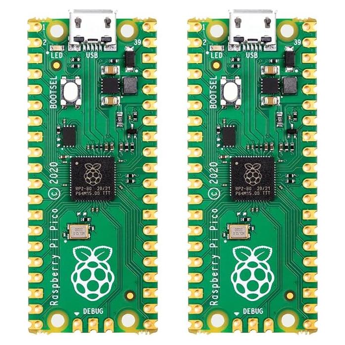 Placa de Desarrollo Raspberry Pi Pico - 2 Unidades, ARM Cortex M0+