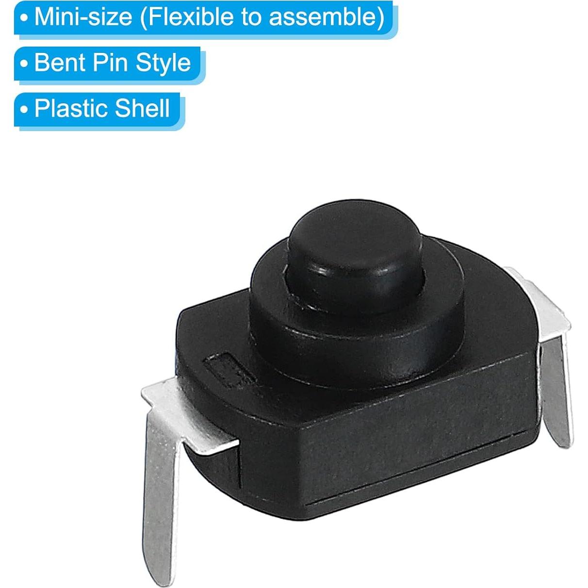 Interruptor de Botón PATIKIL On/Off Auto-Bloqueo 10 Pcs