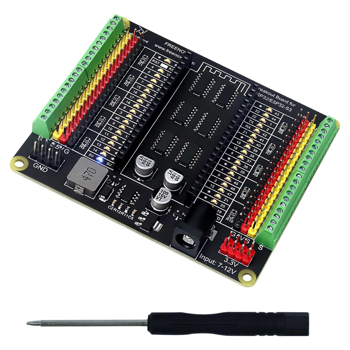 Placa de Expansión Freenove para ESP32/S3 con Salidas 5V y 3.3V