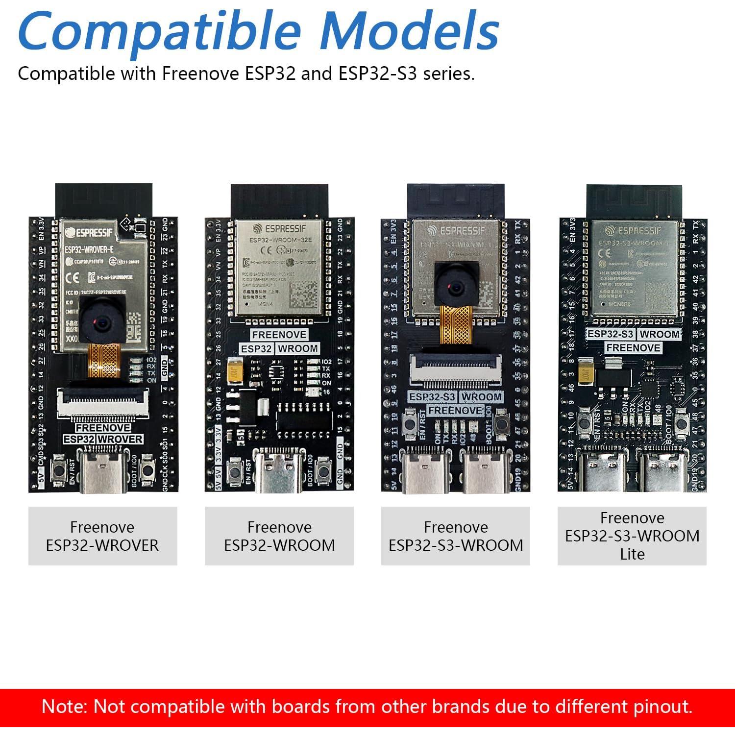 Placa de Expansión Freenove para ESP32/S3 con Salidas 5V y 3.3V