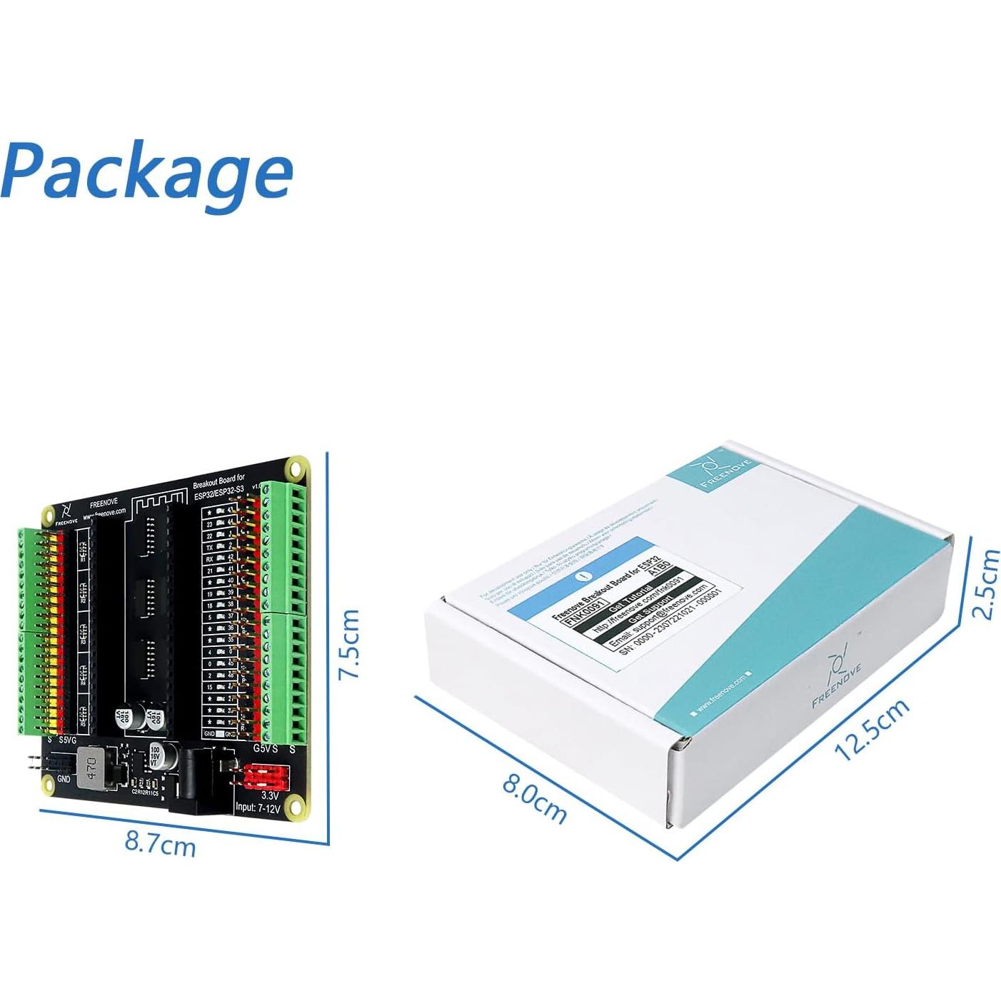 Placa de Expansión Freenove para ESP32/S3 con Salidas 5V y 3.3V