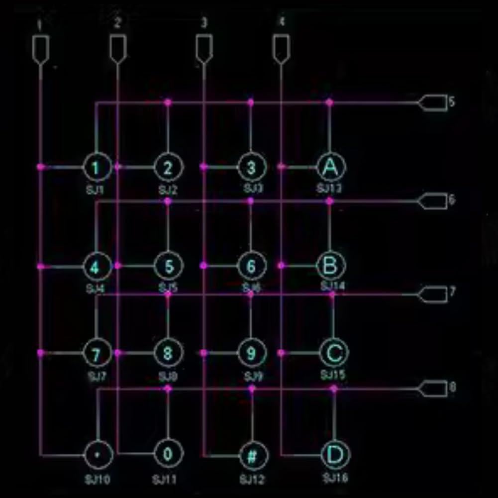 Teclado Matriz 4x4 SazkJere 16 Teclas para Microcontrolador
