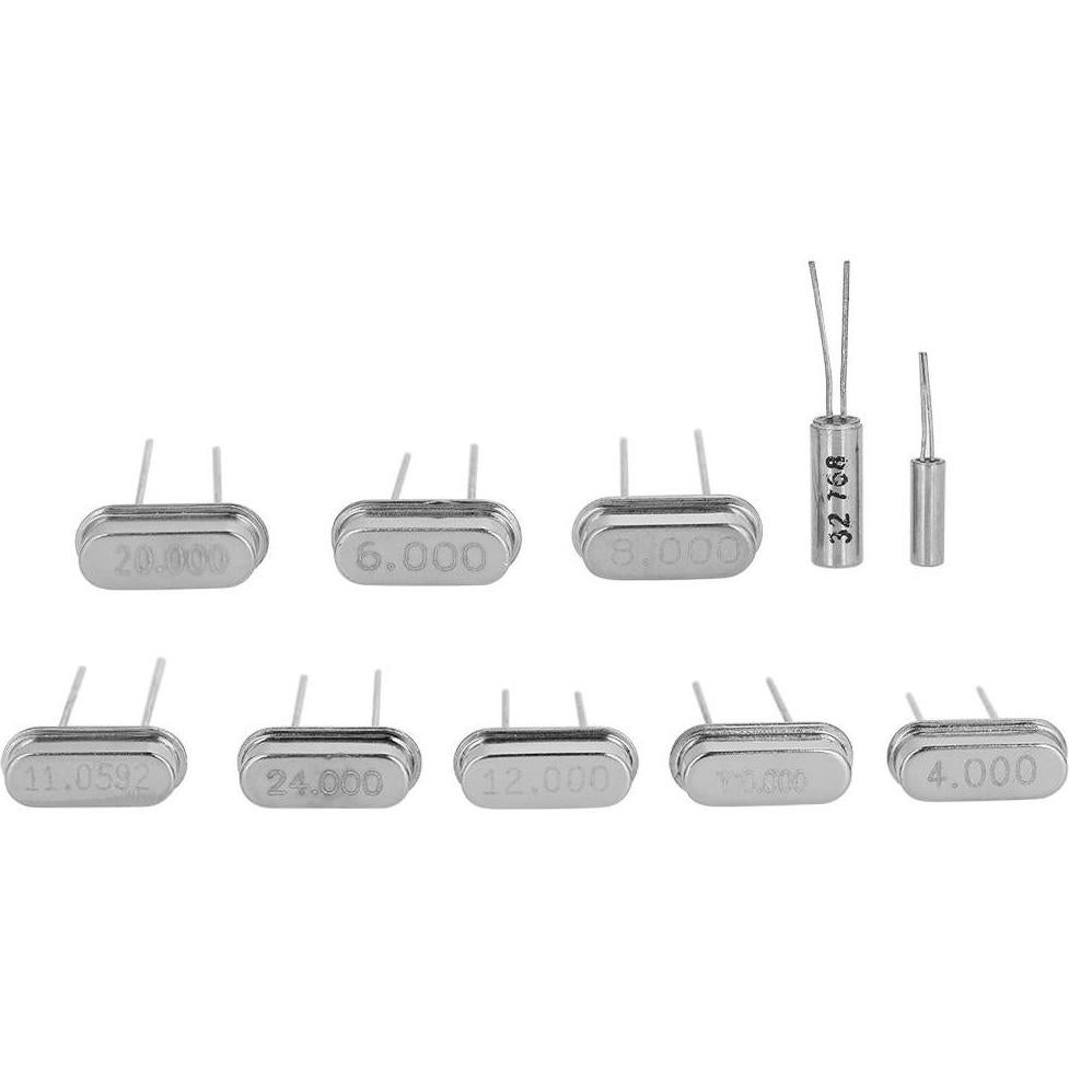 Kit de Osciladores de Cristal de Cuarzo Yencoly 50pcs 32.768KHz-24MHz