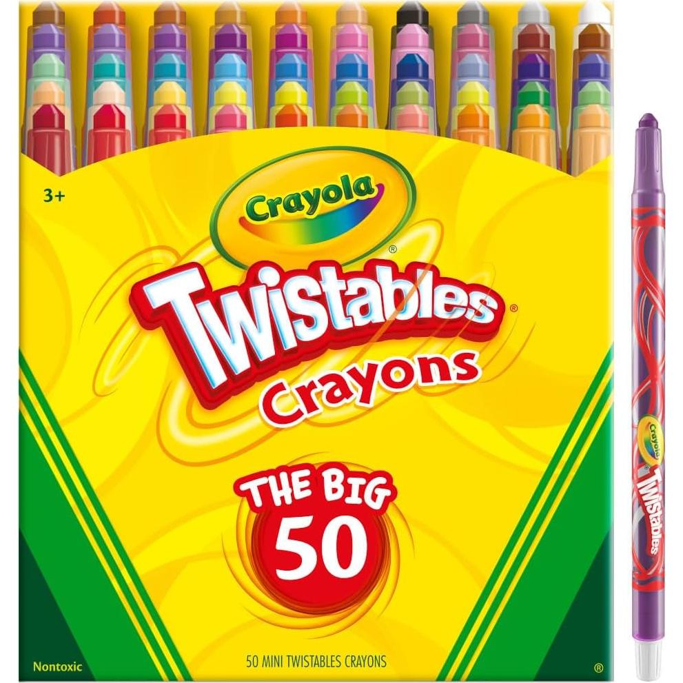 Crayones Mini Twistables Crayola 50 colores para niños