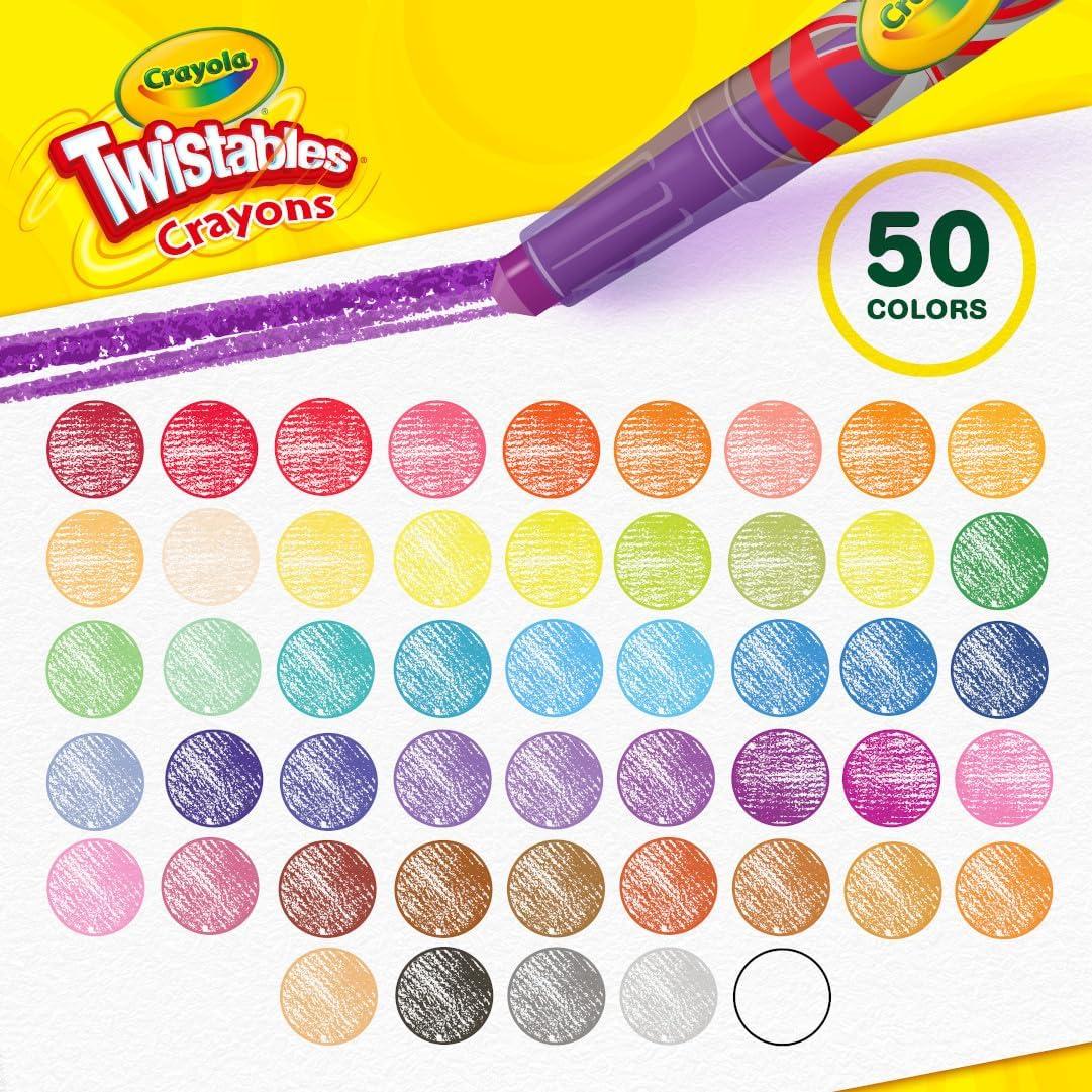 Crayones Mini Twistables Crayola 50 colores para niños