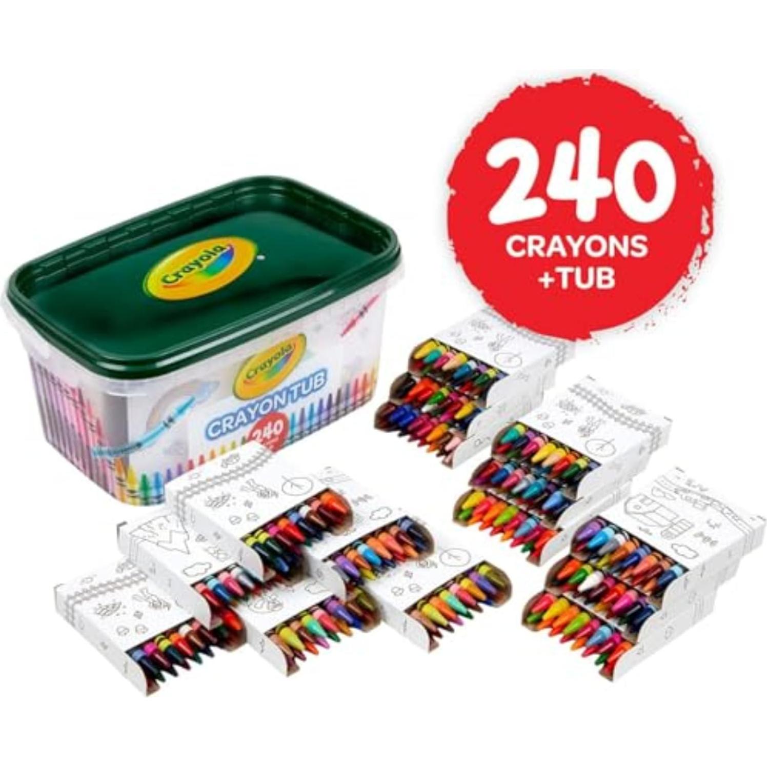 Tubo de Crayones Crayola 240ct 120 Colores para Niños