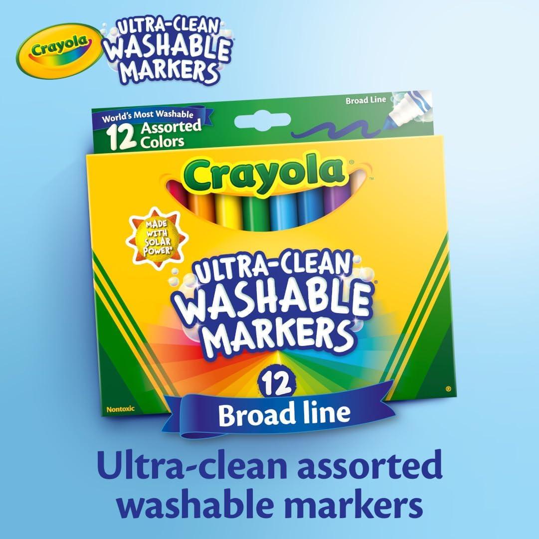 Marcadores Crayola Línea Ancha 12 unidades Lavables 3+