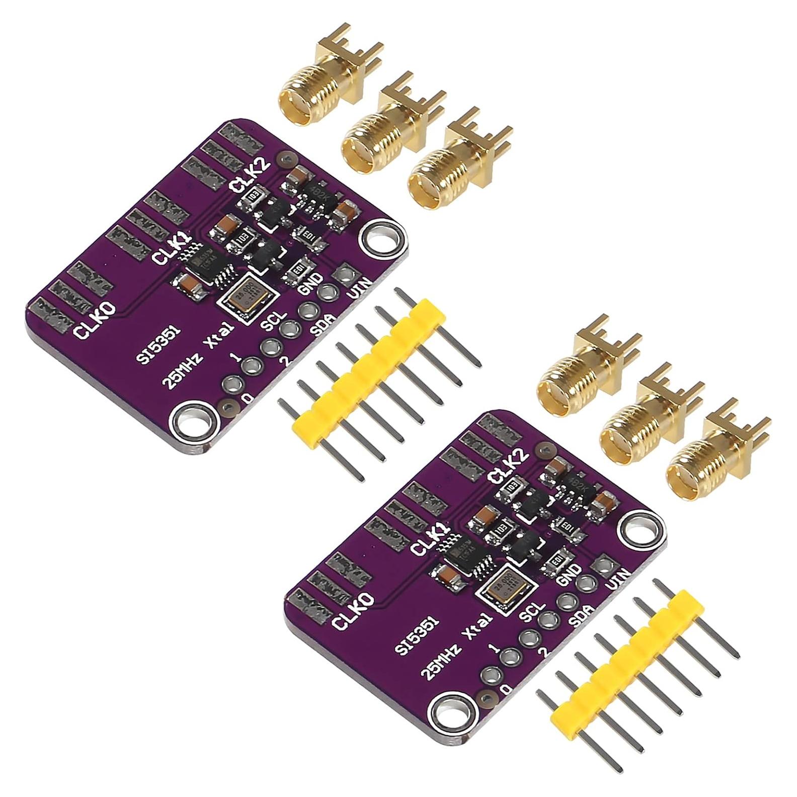 2 Placas de Generador de Reloj I2C Si5351A 25MHz 3V-5V