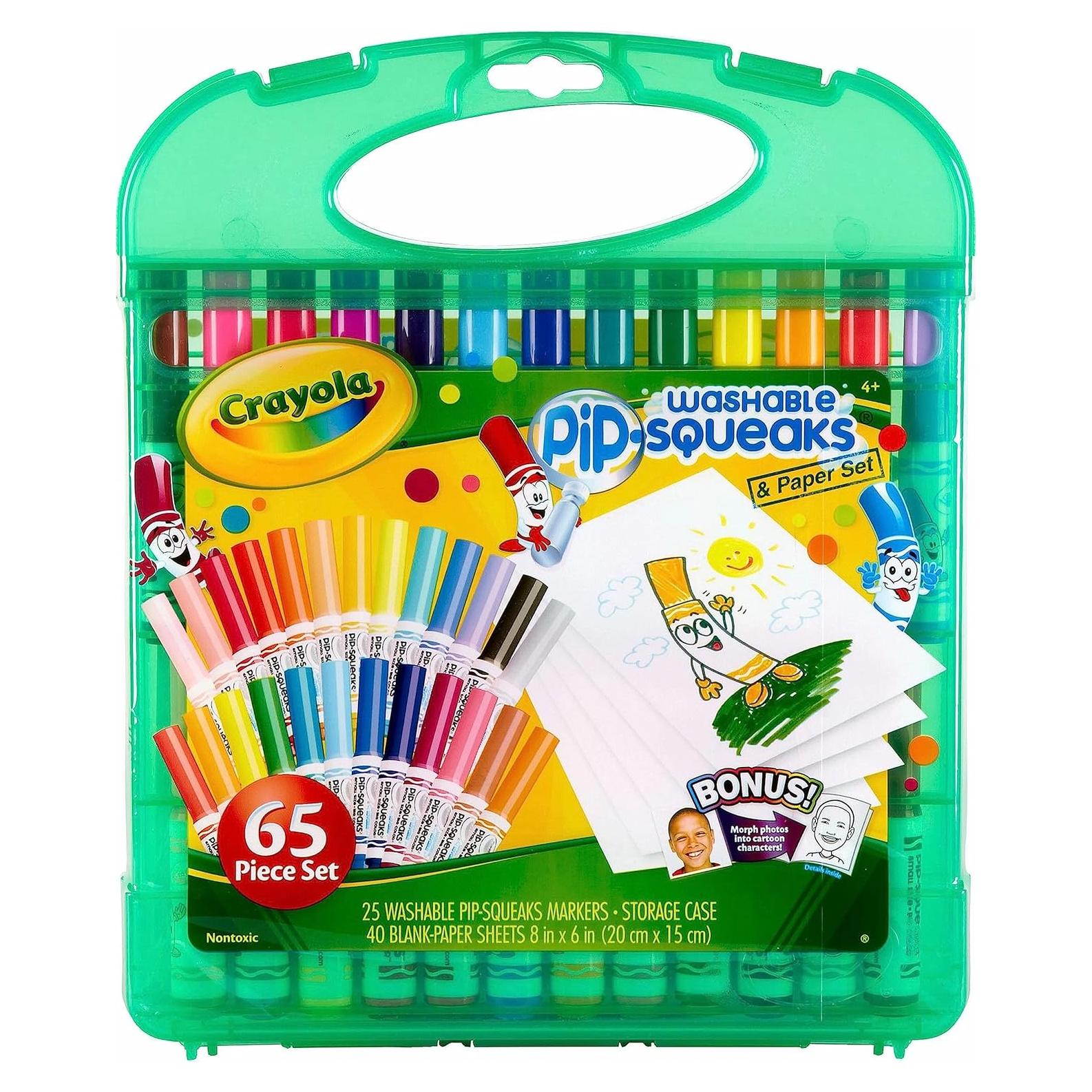 Conjunto de Marcadores Lavables Crayola Pip-Squeaks 65 Pzas