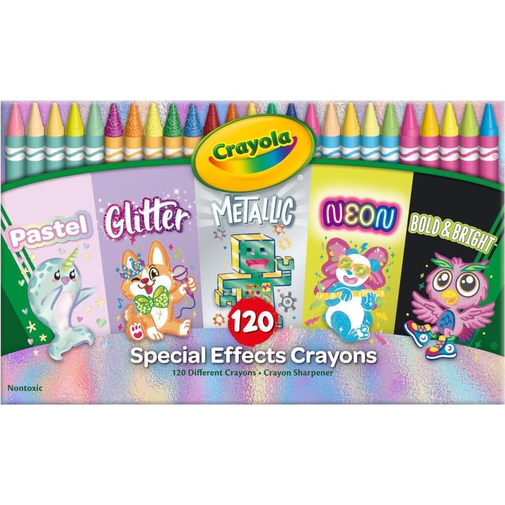 Conjunto de 120 Crayones Crayola - Efectos Especiales para Niños