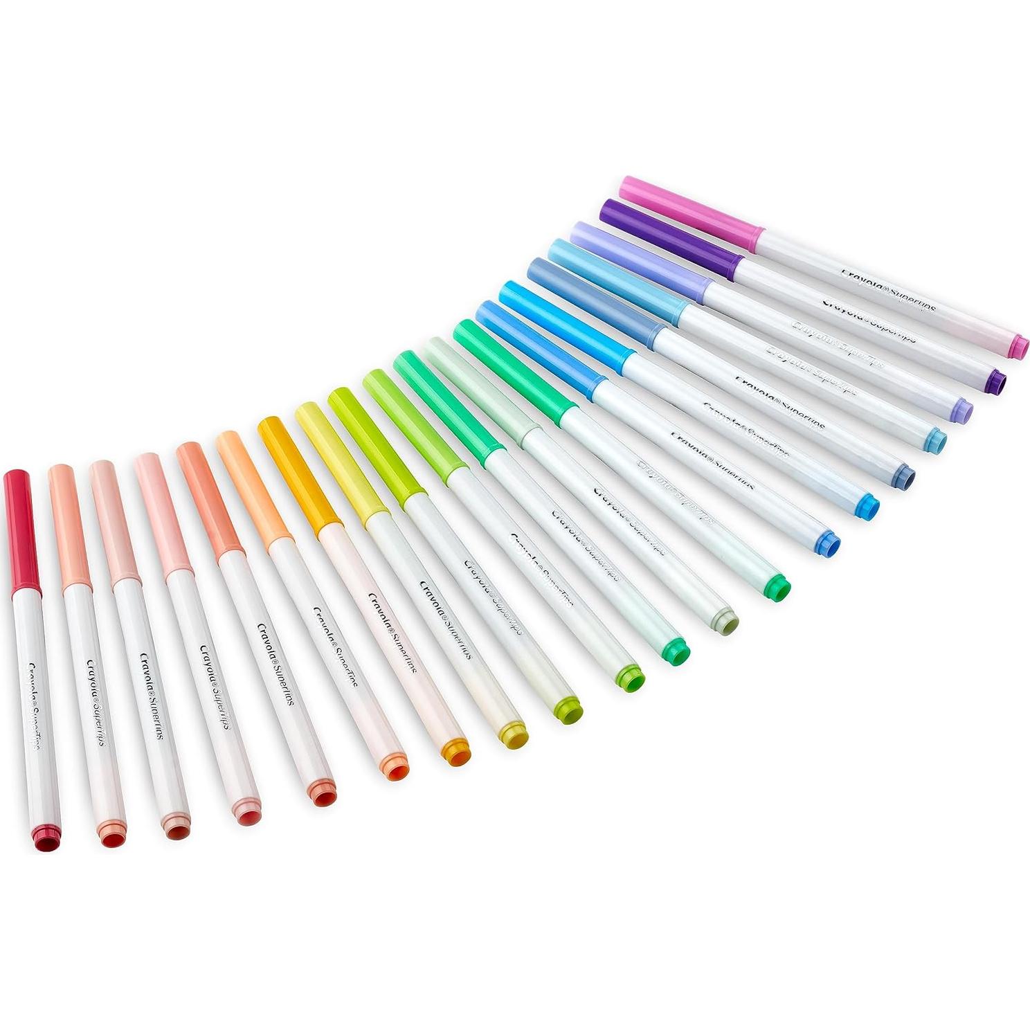 Marcadores Crayola Super Tips Pastel 20 Colores Lavables