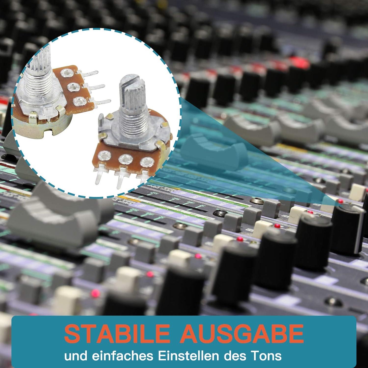 Juego de 10 Potenciómetros Rotativos 10K con Tuercas y Arandelas