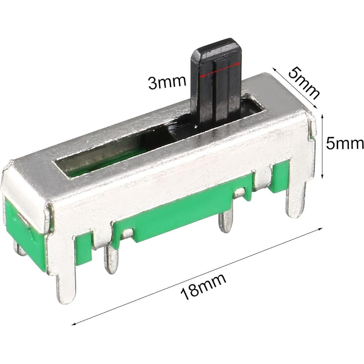 Potenciómetro Lineal uxcell B102 1K Ohm 18mm 5 Pcs