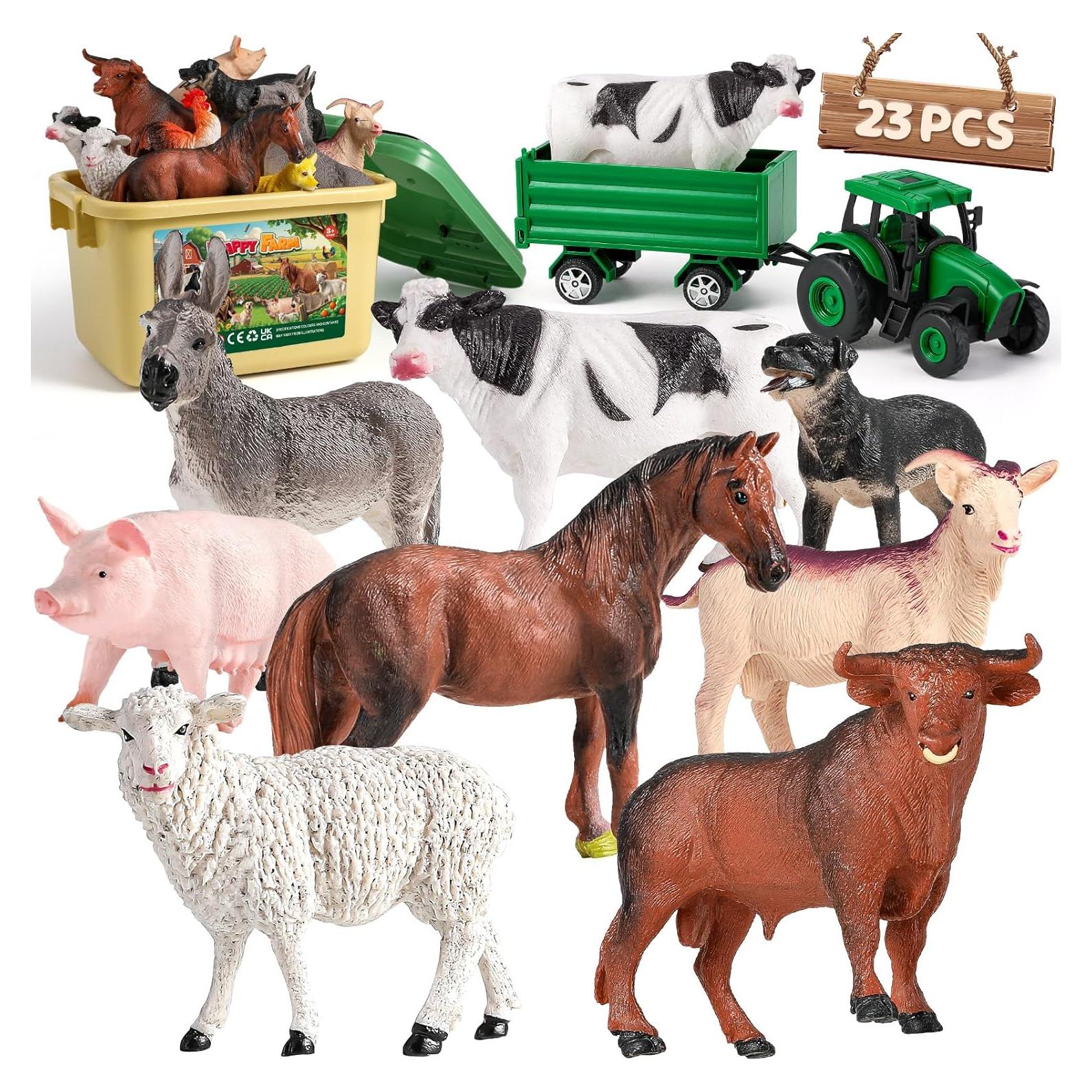 Juguetes de Animales de Granja WAIIW 23 PCS Educativos