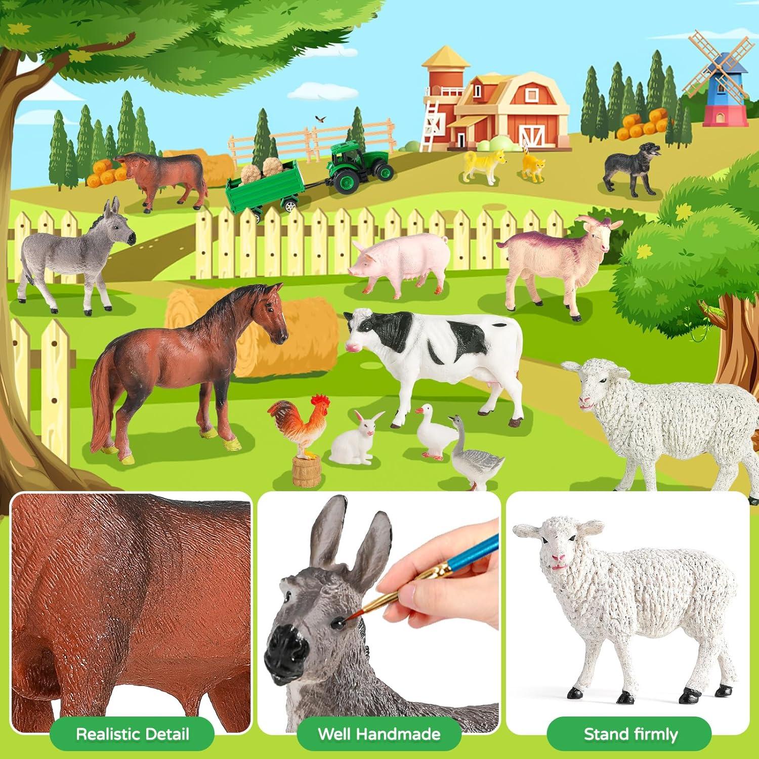 Juguetes de Animales de Granja WAIIW 23 PCS Educativos