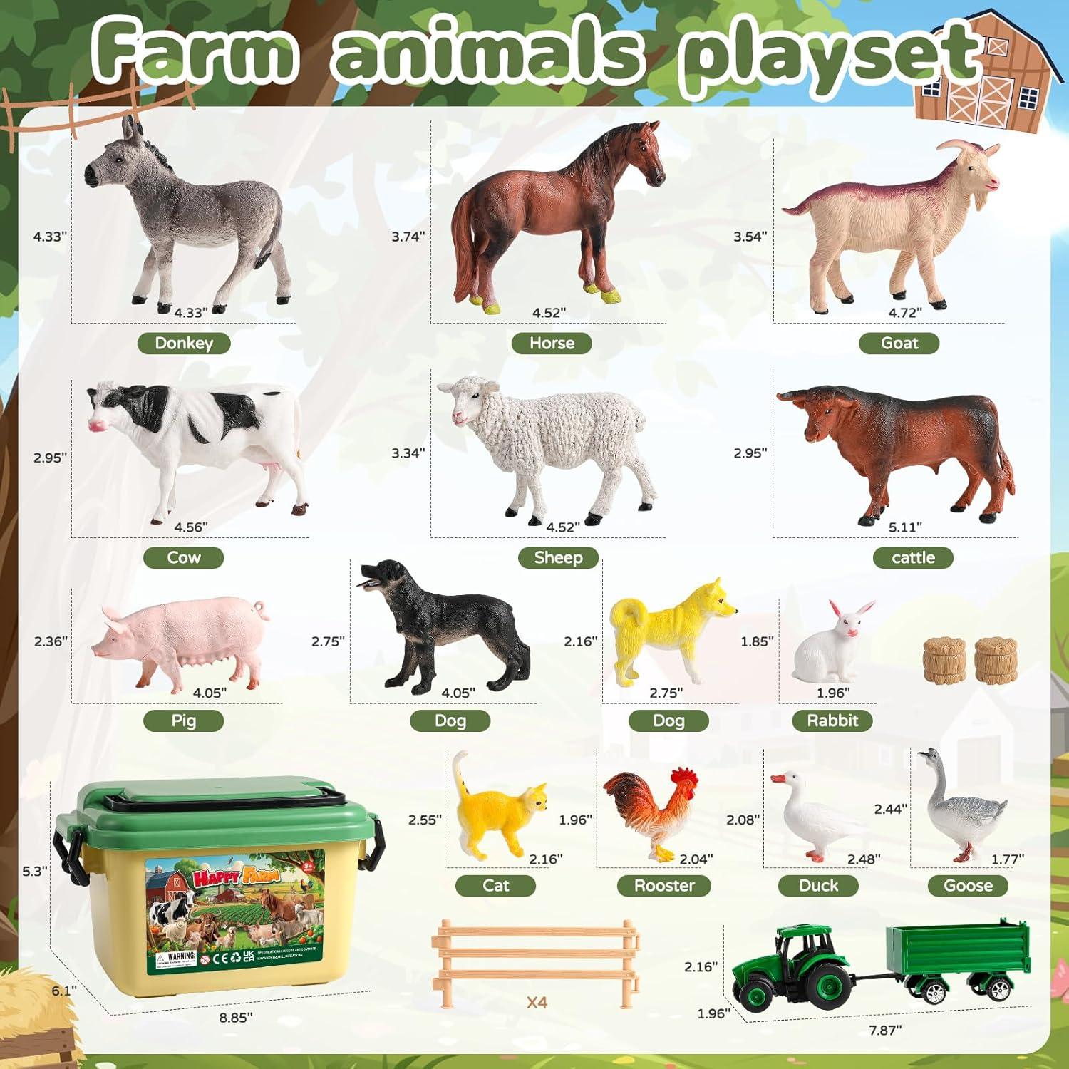 Juguetes de Animales de Granja WAIIW 23 PCS Educativos