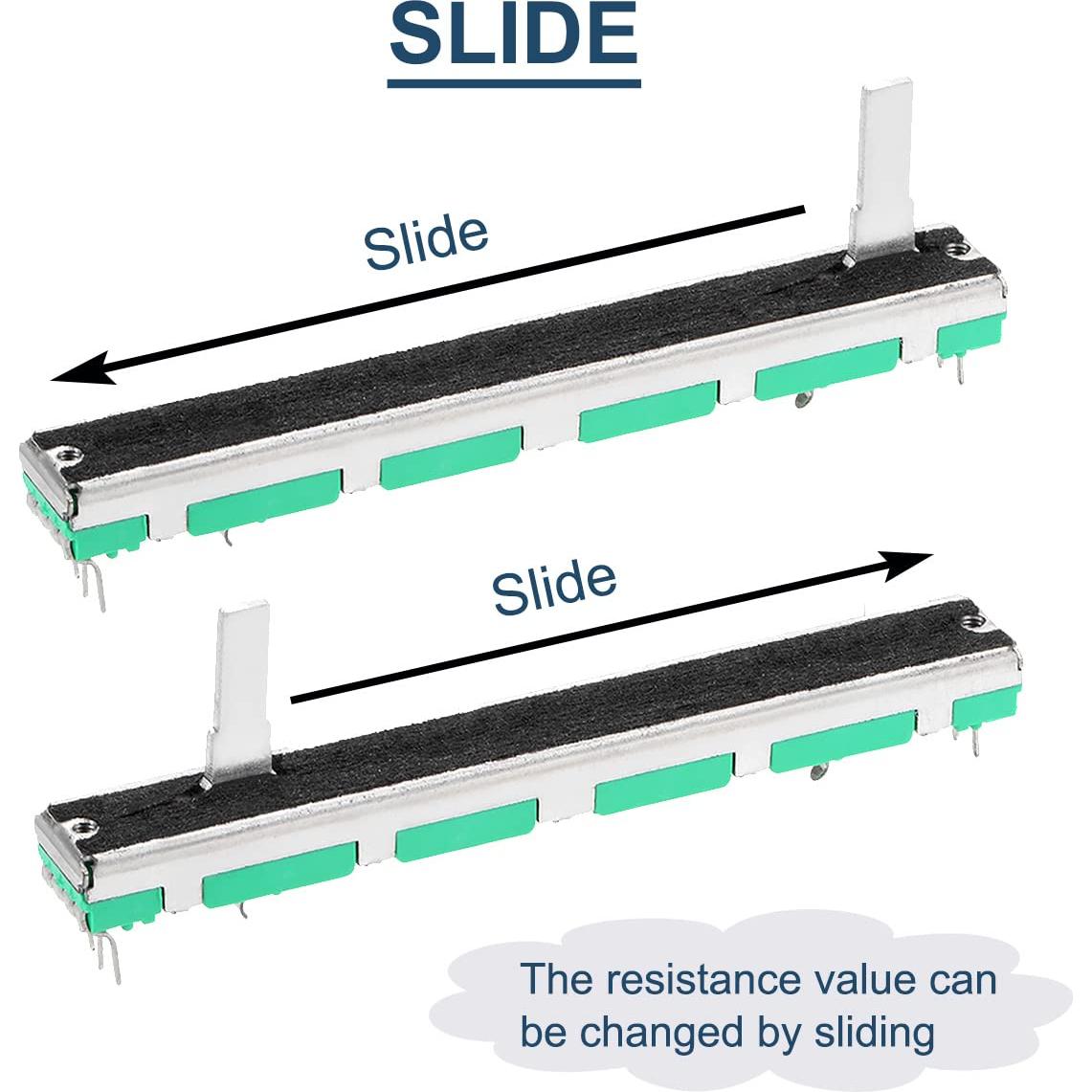 5 Potenciómetros Deslizantes B103 10K Ohm Doble Canal DAOKAI