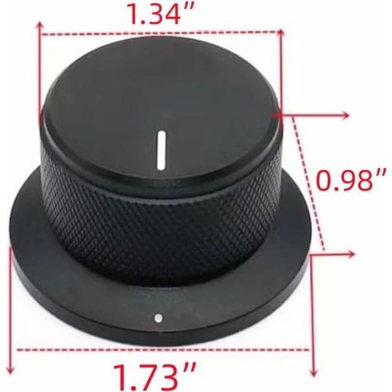 Perilla de Control Rotativa Aluminio Szliyands 44x25mm Negra