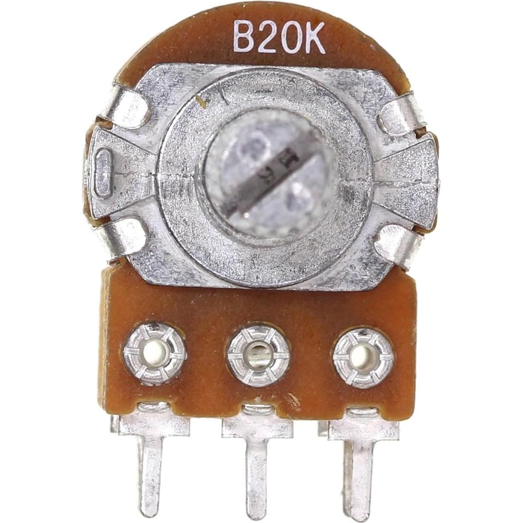 Paquete de 10 Potenciómetros B20K Horizontal 5 Pines 20K Ohm