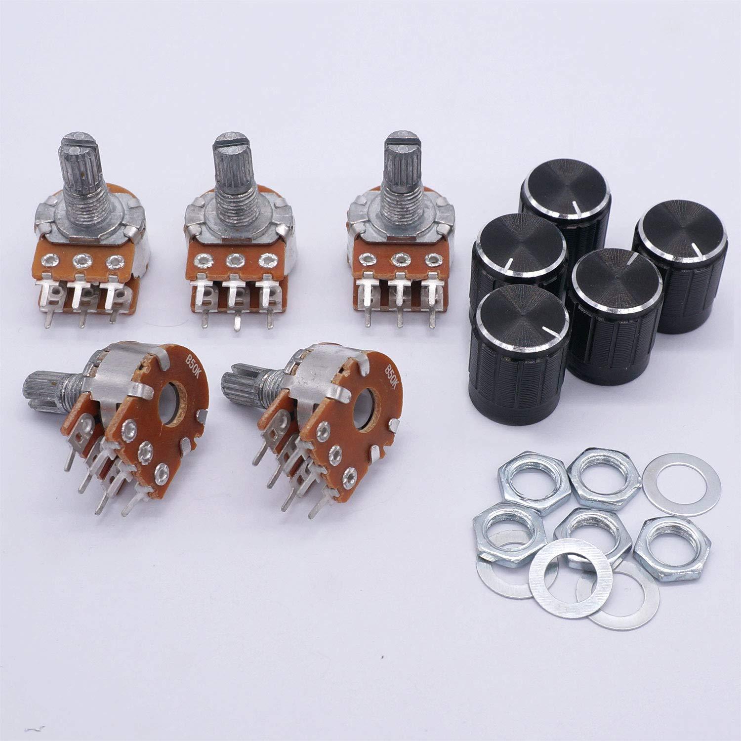 Potenciometro Rotativo Lineal Taiss 50K Ohm 5 Piezas