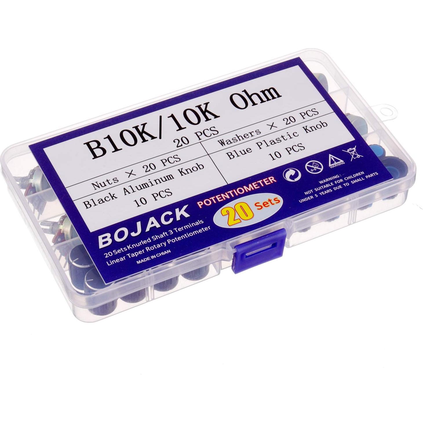 Potenciómetro BOJACK B10K 10K Ohm 20 Juegos Rotativo Lineal