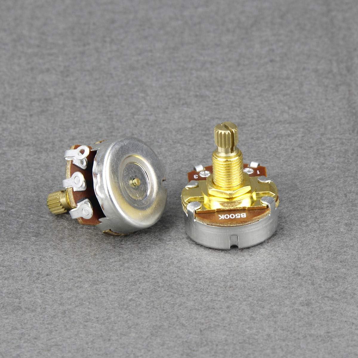Potenciómetros de Guitarra FLEOR B500K 4pcs Eje 18mm Dorado