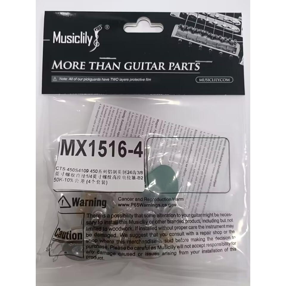 Potenciómetros CTS 450 B250K Eje Corto para Guitarra Eléctrica (Juego de 4)