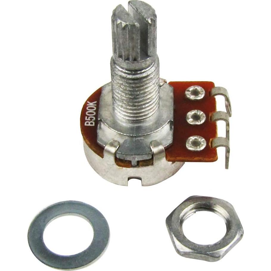 FLEOR 4pcs Small Size Guitar Pots 18mm Split Shaft B500K Potentiometers Linear Taper