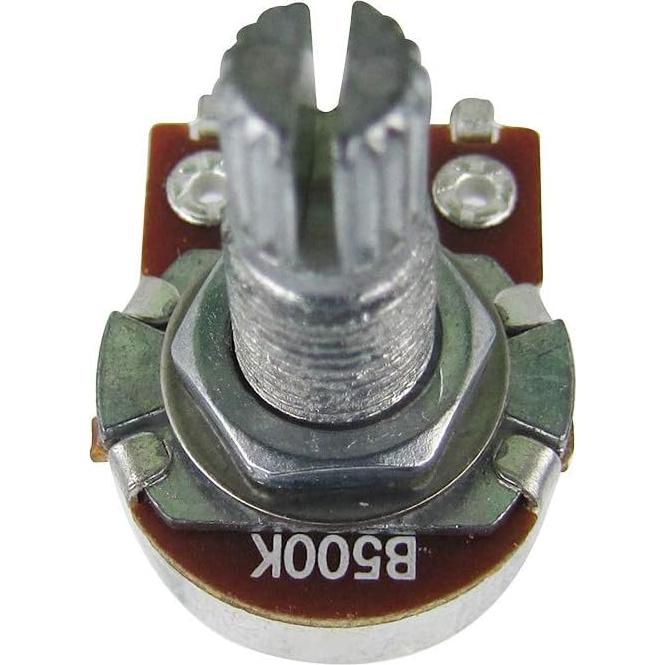 FLEOR 4pcs Small Size Guitar Pots 18mm Split Shaft B500K Potentiometers Linear Taper