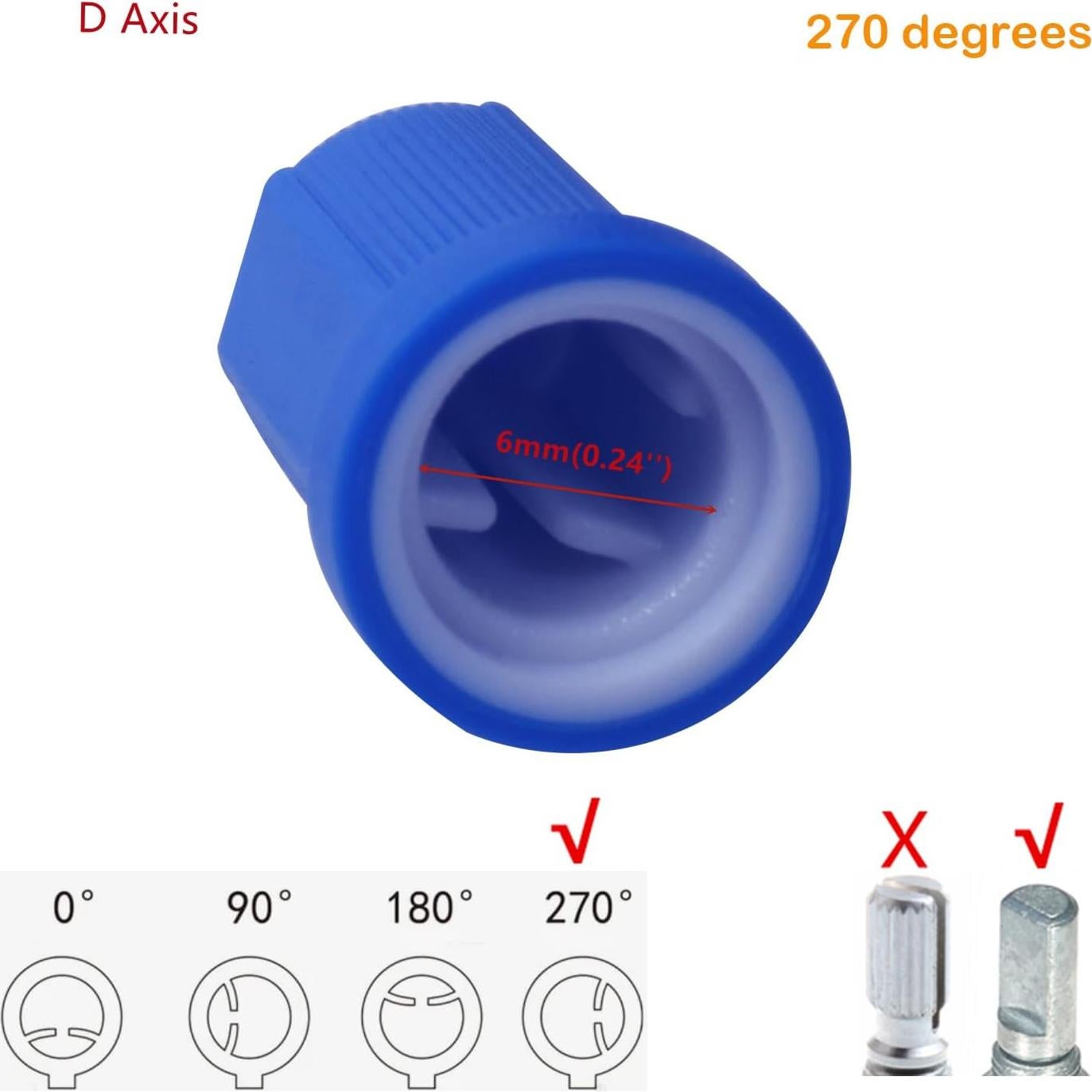 20 Perillas de Control Plástico DIKAVS 6mm para Guitarra
