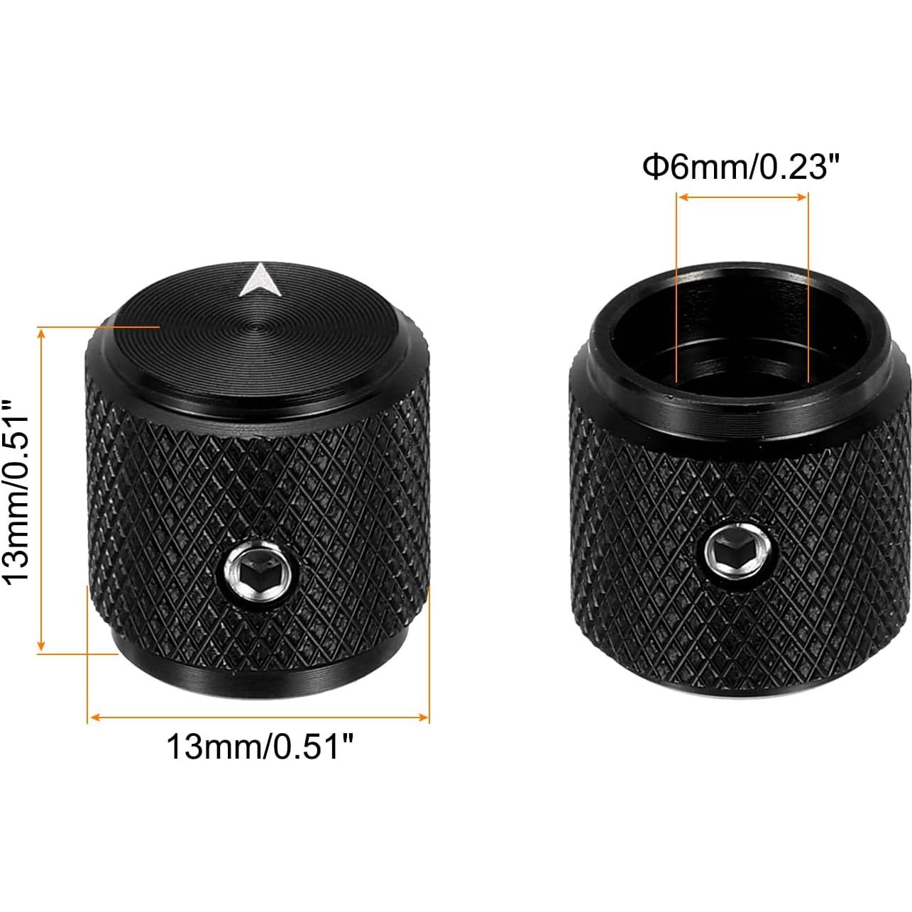 Perillas de Potenciómetro Aluminio MECCANIXITY 6 Pcs 6mm