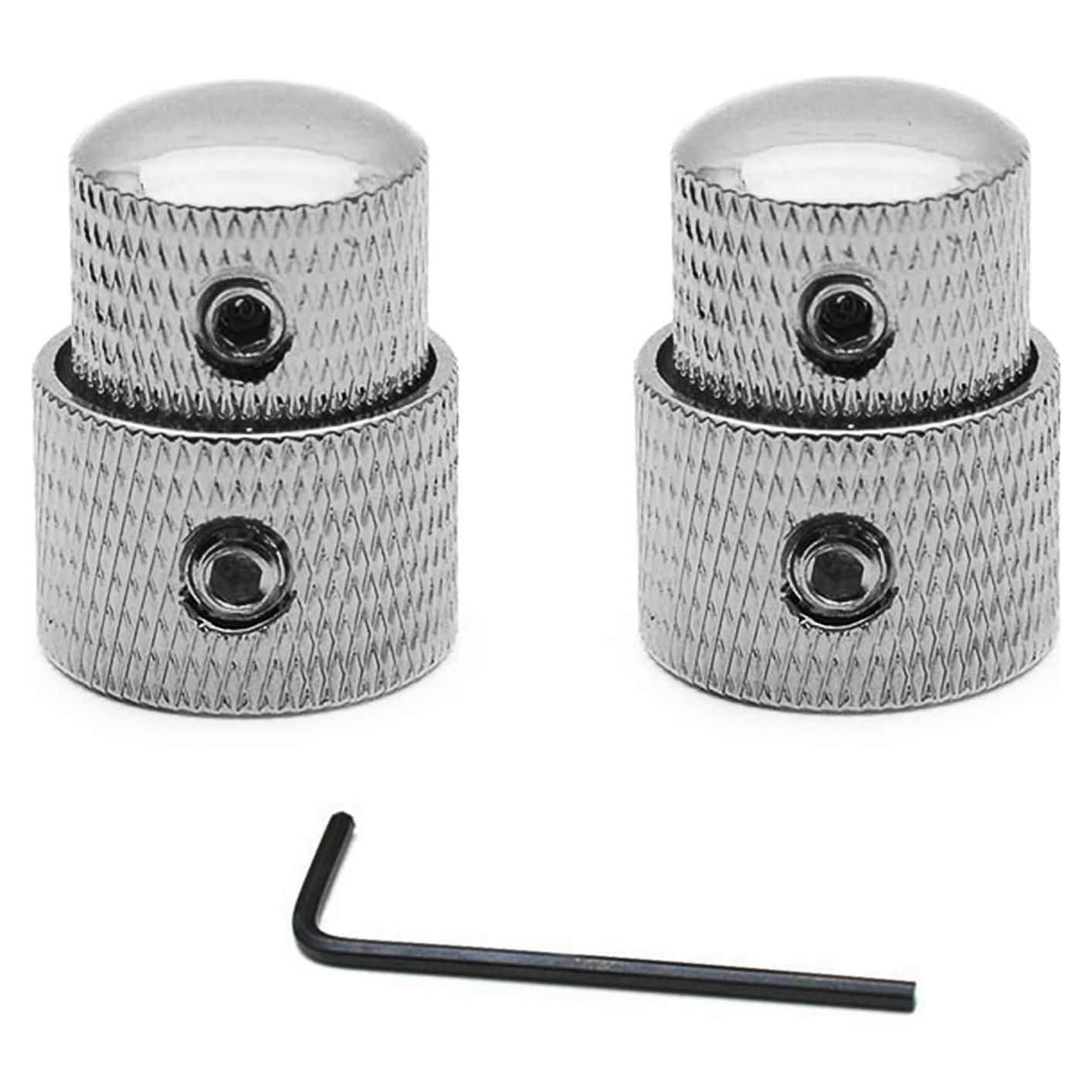 Perillas de Control Concéntricas Duales SAPHUE Cromo 2 Unidades