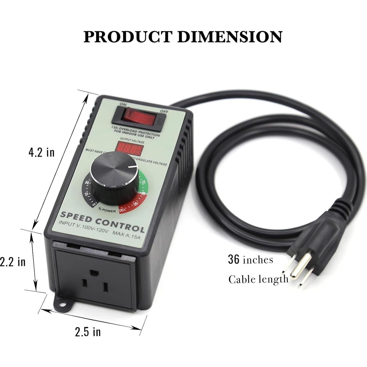 Controlador de Velocidad Variable AC ZOWZEA 4000W 15A